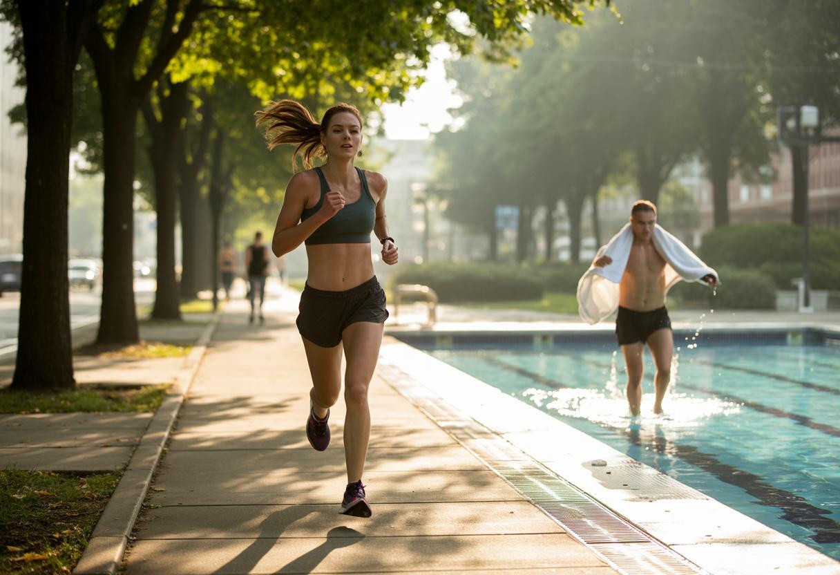 I tested swimming versus running for 6 months: running burns 67% more calories