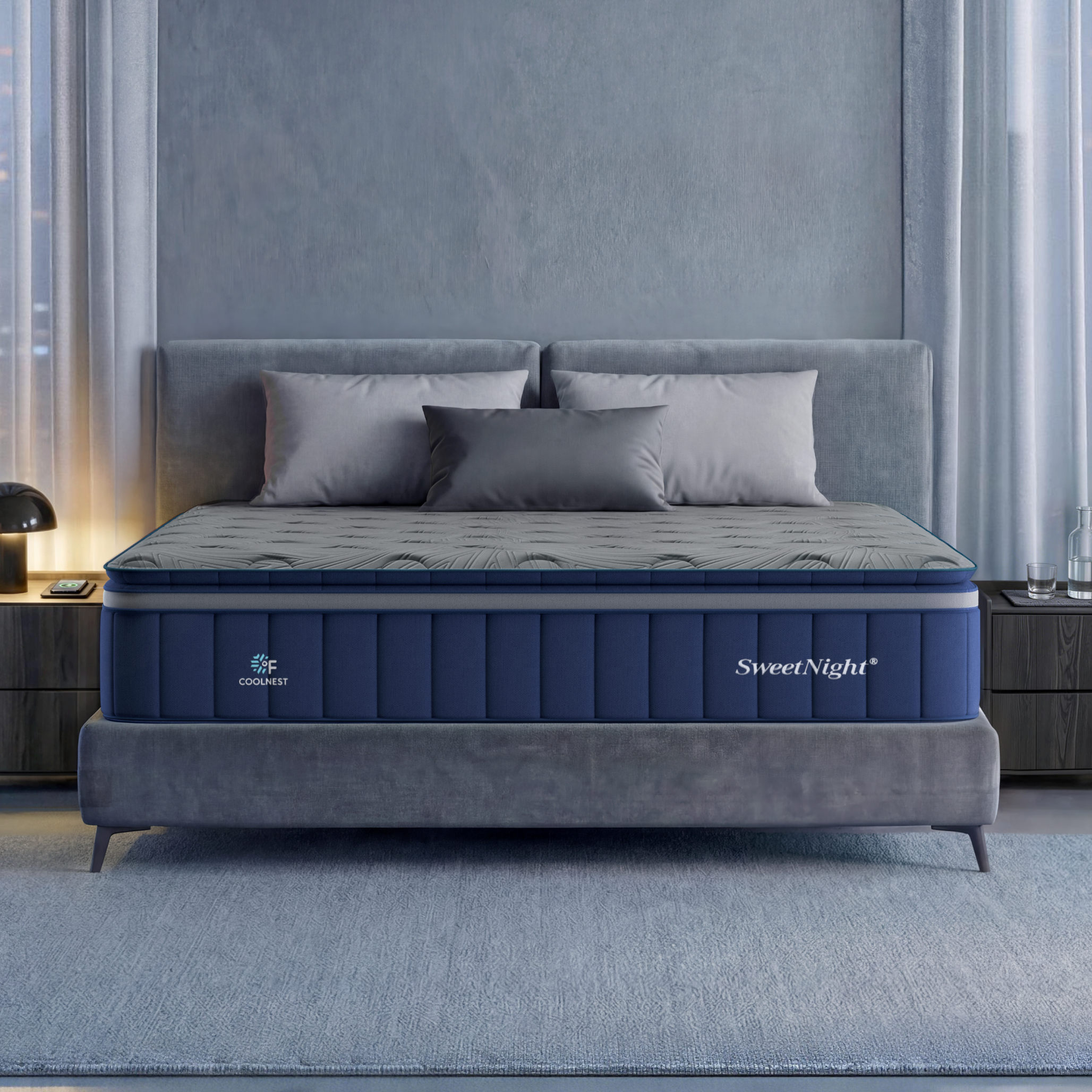 Sweetnight CoolNest Hybrid mattress with PCMflux phase-change cooling cover