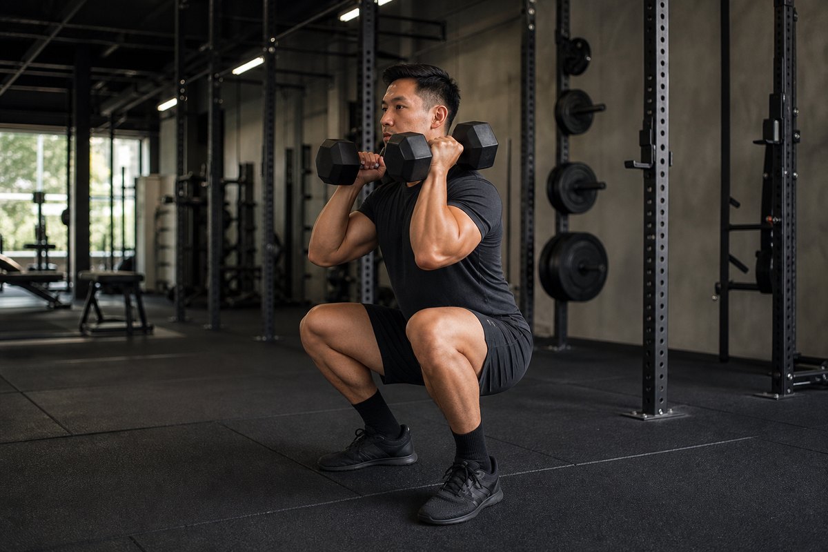 Dumbbell Front Squat: How to Do It, Muscles Worked & Common Mistakes