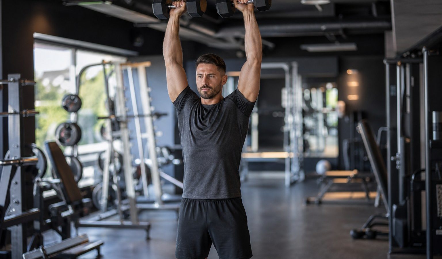 Standing Dumbbell Shoulder Press: How to Do It, Muscles Worked & Common Mistakes