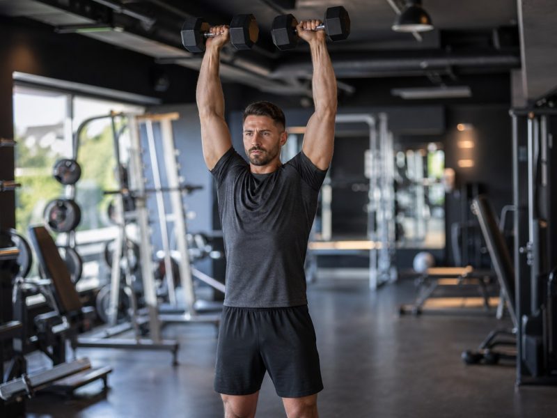 Standing Dumbbell Shoulder Press: How to Do It, Muscles Worked & Common Mistakes